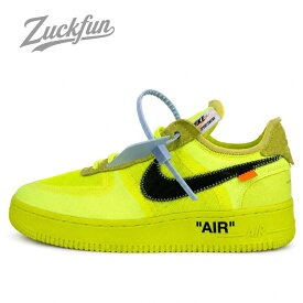 【中古】【正規品】NIKE Off-White × NIKE AIR FORCE 1 LOW " Volt " オフホワイト × ナイキ エア フォース 1 ロー " ボルト " スニーカー メンズ レディース AO4606-700 25.5cm 人気 レア シューズ 靴 プレミア コラボ イエロー 黄色 ネオン イエロー