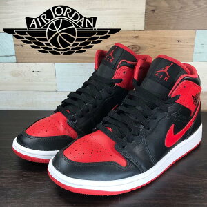 NIKE AIR JORDAN 1 MID Bred Toe iCL GAW[_1 ~bh ubhgD Ki 25.5cm