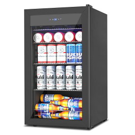 ＼限定クーポンで30,500円／ディスプレイ冷蔵庫 小型冷蔵庫 ミニ冷蔵庫 86L ドリンク用 飲み物用 自動霜取り 1~18℃ コンプレッサー式 パネル搭載 透明ガラスドア おしゃれ 静音 庫内灯付き 新生活 一人暮らし 家庭用/寝室/バー/寮/ホテル/カラオケ/レストラン/カフェ