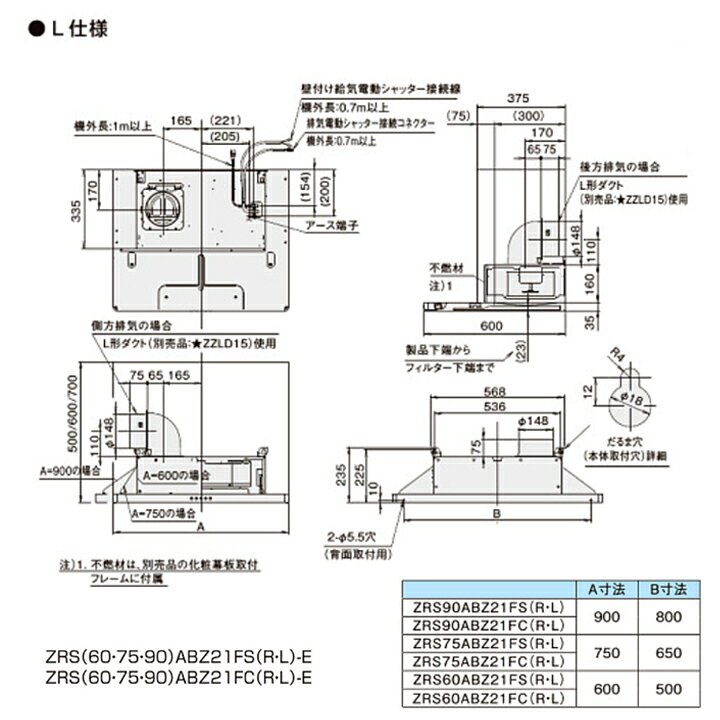 楽天市場】【ZRS90ABZ21FSL-E】クリナップ フラットスリム レンジ 