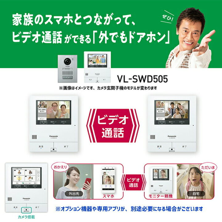 楽天市場】【VL-SWD505KF】パナソニック テレビドアホン スマホで外  