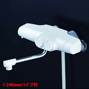 【FTB160KBR2】 浴室水栓 シャワー KVK サーモスタット式 タッチサーモ 寒冷共用 240mm吐水パイプ付 高温出湯温度規制あり(約50℃) 介護・リフォームなどへ