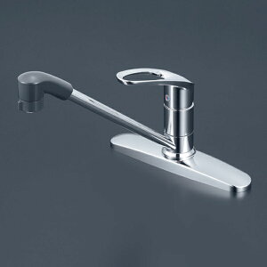 【KM5091TF】 KVK キッチン 混合水栓 シングルレバー 取付ピッチ200mm 首振りシャワー