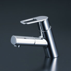【FSL150DET】 KVK 洗面 化粧室 シャワー・ホース引出しタイプ／シングルレバー 混合水栓 eレバー