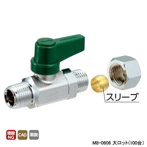 �yM8-0606�z�I���_���쏊 �t���[�{�[��(M�^) M8�^ R�˂�×�����O�W���C���g �Ăьa1/8×6 L55.5 H29 �働�b�g(100��) ONDA