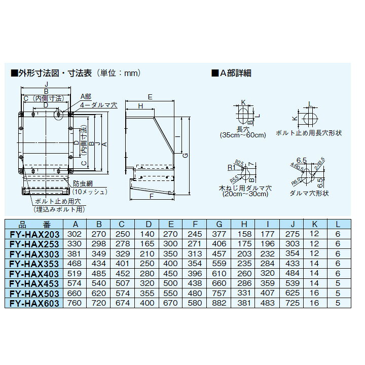 大人も着やすいシンプルファッション NEW設備プラザFY-HAXA353 パナソニック Panasonic 換気扇部材 有圧換気扇用部材 給気用屋外フード FY-HAXA353換気扇 パナソニック