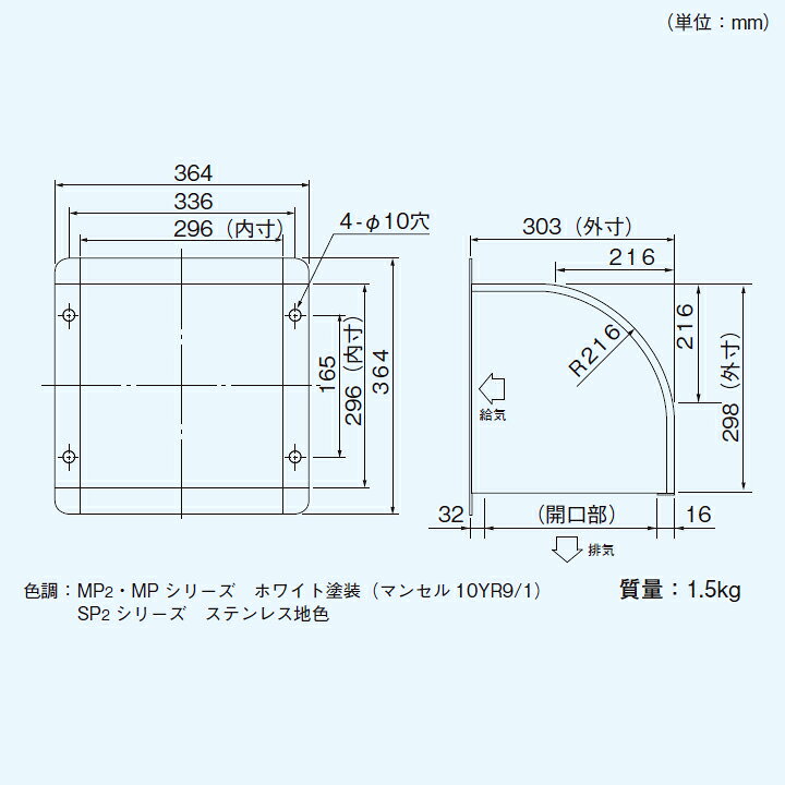 豪華で新しい 東芝 TOSHIBA 産業用換気扇用別売部品 ウェザーカバー C-25SP2