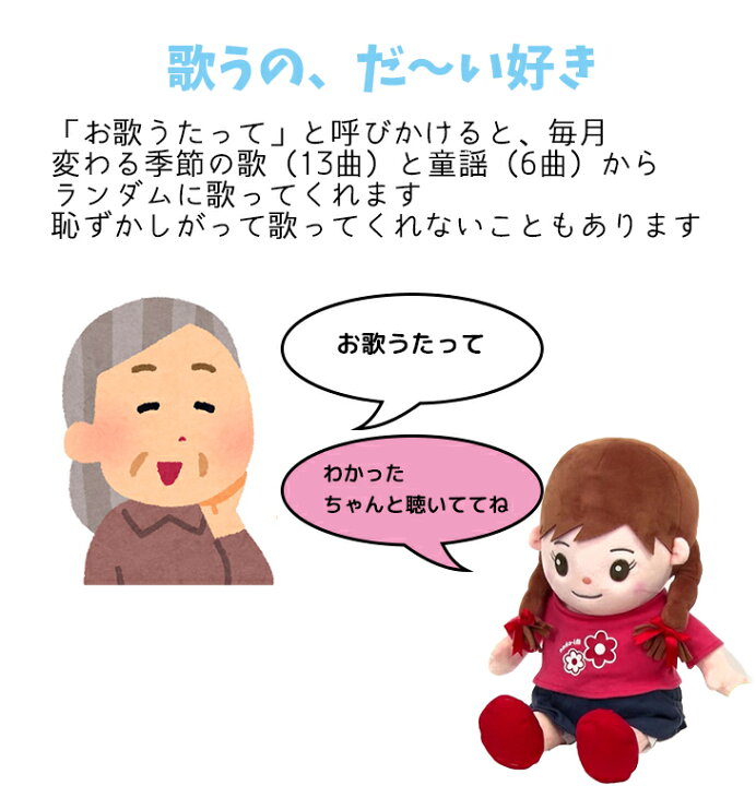 楽天市場 Partners 介護ロボット いやし効果 コミュニケーション 音声認識人形 おしゃべりみーちゃん 認知機能向上 いやし効果 コミュニケーション 人形 母の日 敬老の日 プレゼント 認知症予防 パートナー 介護ロボット パートナーズ 送料無料 コンパスシーカー 楽天市場 Partners 介護ロボット いやし効果 コミュニケーション 音声認識人形 おしゃべりみーちゃん 認知機能向上 いやし効果 コミュニケーション 人形 母の日 敬老の日 プレゼント 認知症予防 パートナー 介護ロボット パートナーズ 送料無料 コンパスシーカー