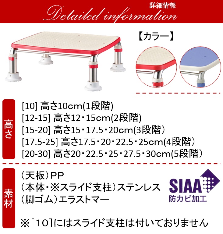 割引価格 浴槽台 浴槽内椅子 ステンレス製浴槽台Rあしぴたシリーズ天板サイズジャスト20-30