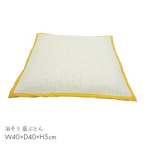 入浴用品 座ぶとん 座布団 浴槽 クッション 弾力 滑り止め 浴そう 座ぶとん 【W40×D40×H5cm】制菌 滑らか 滑りにくい 浮かない 座りやすい 前ずり防止 ふれあいサポート