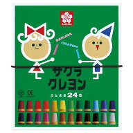 【2個まで同梱可能】サクラクレパス LY24Rクレヨン太巻 24色 ゴムひも付【絵画 学校用品 学童 小学校 小…