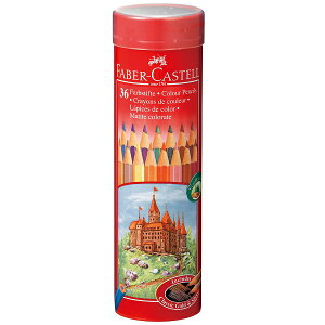 シヤチハタ TFC-CPK/36Cファーバーカステル 色鉛筆 丸缶 36色セット【塗り絵 絵画 デザイン FABER-CASTELL 筒】