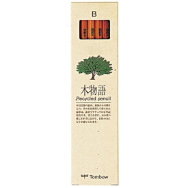 【5個まで同梱可能】トンボ鉛筆 鉛筆 木物語 B 1ダース LA-KEAB【書く 筆記 木目 ジョイント エコ 端材】