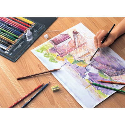 楽天市場 サクラクレパス Epy24水彩色鉛筆 ２４色セット 水彩絵の具 筆 ぬりえ 水彩画 スケッチ イラスト 絵画 アート Compassーplus