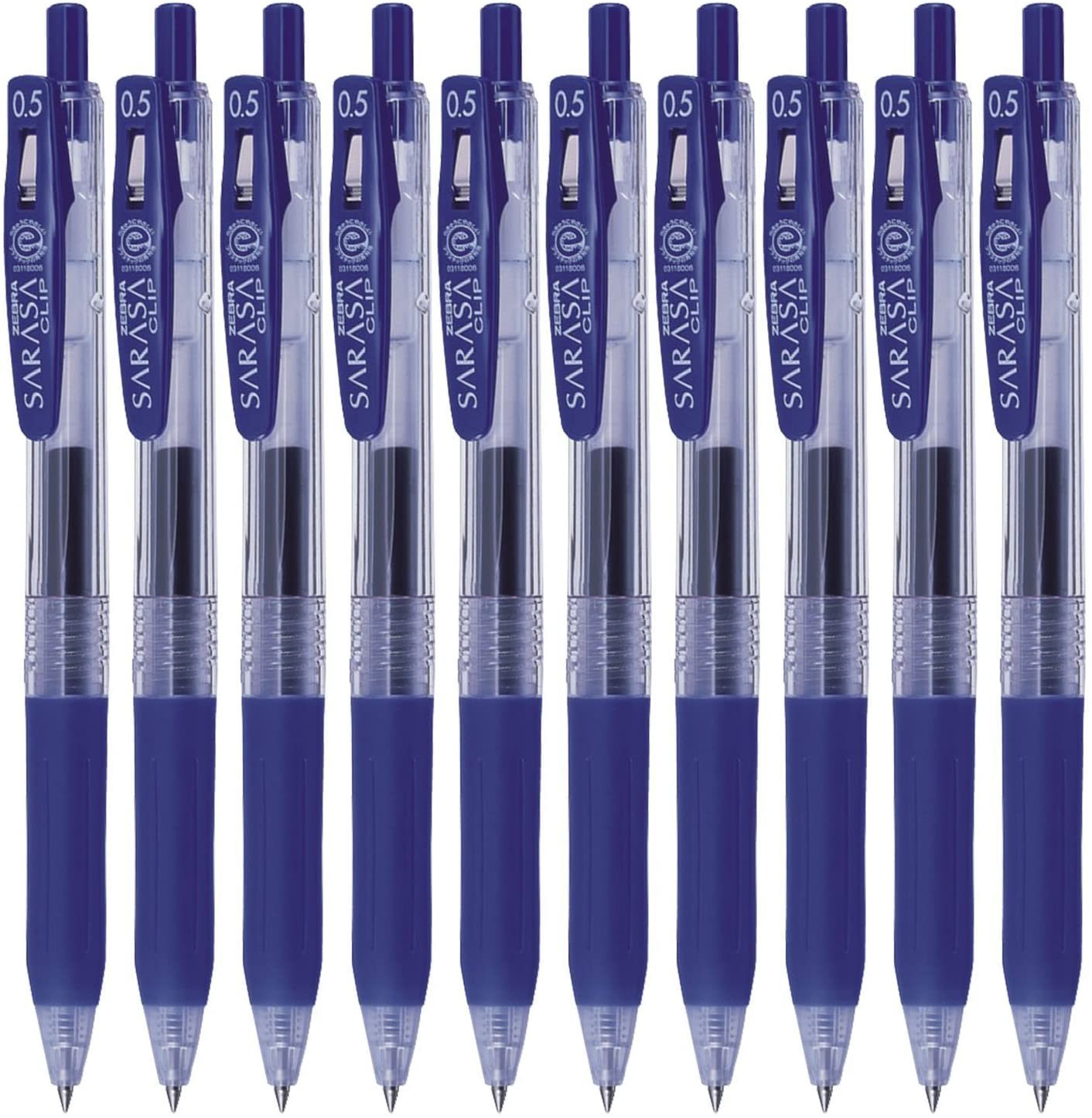 ゼブラ ジェルボールペン サラサクリップ 0.5 青 10本 B-JJ15-BL | COMPASSーPLUS