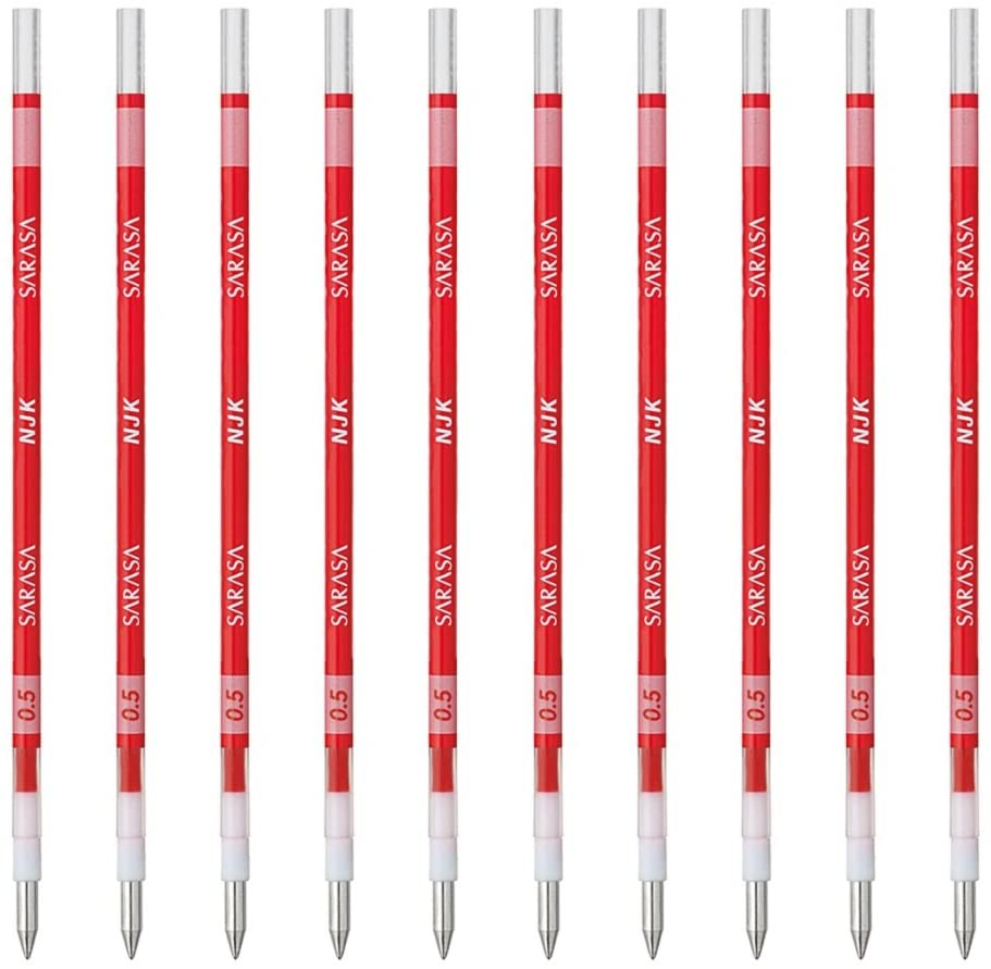 ゼブラ ボールペン替芯 プレフィール サラサ NJK-0.5芯 赤 10本 BRNJK5R