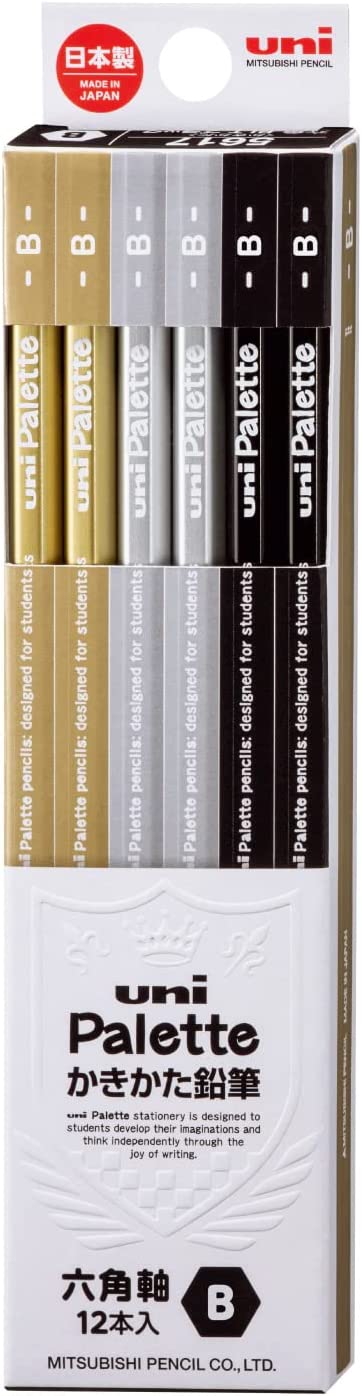 正規品!三菱鉛筆 かきかた鉛筆 ユニパレット B ブラック 1ダース K5617B
