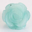 【モチーフビーズ】薔薇 (立体) 12mm アマゾナイト [1粒売り(バラ売り)] 【パワーストーン 天然石 アクセサリー】