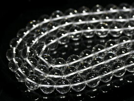【丸ビーズ】天然水晶 (3A) 14mm (ブレスレット約1本分)【パワーストーン 天然石 アクセサリー 半連売り】