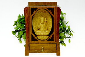 【彫刻置物】木製 八大観音「文殊菩薩」 (木箱入り) ※DM便・ネコポス不可※ 【パワーストーン 天然石 アクセサリー】