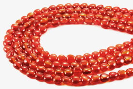 【カットビーズ】レッドメノウ ハート型 8mm 【パワーストーン 天然石 アクセサリー 1連売り】