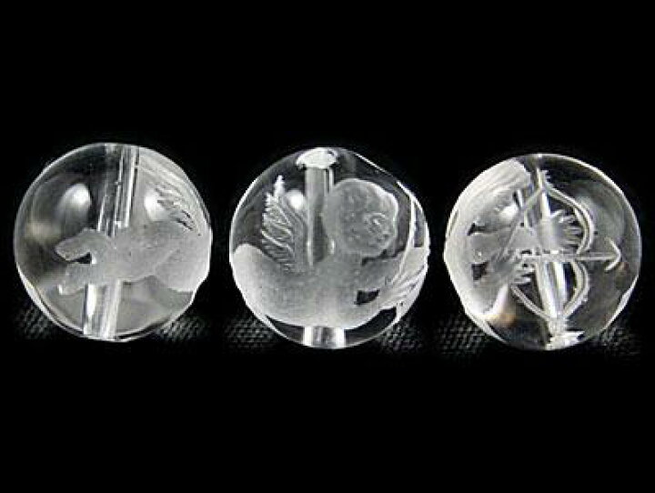 楽天市場】【彫刻ビーズ】水晶 10mm (素彫り) 天使(弓持ち