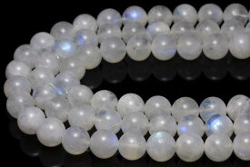 【丸ビーズ】ムーンストーン (2A) 10mm (ブレスレット約1本分) 【パワーストーン 天然石 アクセサリー 半連売り】