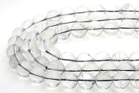 【丸ビーズ】ブラックルチルクォーツ 12mm (ブレスレット約1本分) 【パワーストーン 天然石 アクセサリー 半連売り】