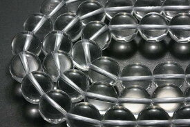 【丸ビーズ】天然水晶 (5A) 14mm (半連 ブレスレット約1本分) 【パワーストーン 天然石 アクセサリー 半連売り】