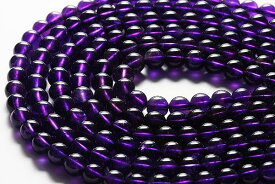 【丸ビーズ】アメジスト (3A) 6mm (ブレスレット約1本分) 【パワーストーン 天然石 アクセサリー 半連売り】