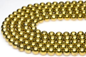 【丸ビーズ】ゴールデン水晶 8mm (ブレスレット約1本分) 【パワーストーン 天然石 アクセサリー 半連売り】