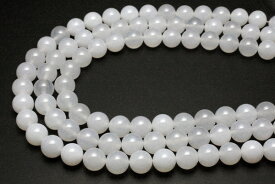 【丸ビーズ】ホワイトオニキス 10mm (ブレスレット約1本分) 【パワーストーン 天然石 アクセサリー 半連売り】