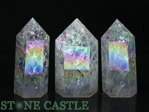 ☆一点物☆【置き石】ポイント型 クラッシュオーラ (3本セット) No.58【パワーストーン 天然石 アクセサリー】