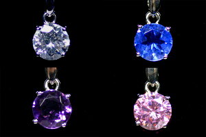 ☆高品質☆【ペンダント】ジルコニア 丸型 タイプ1 (シルバー925) 【パワーストーン 天然石 アクセサリー レディース】