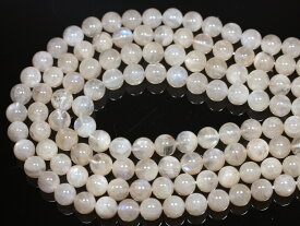 【丸ビーズ】ムーンストーン (ピンク) 10mm (ブレスレット約1本分) 【パワーストーン 天然石 アクセサリー 半連売り】