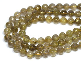 【丸ビーズ】ルチルクォーツ (5A) 12mm (ブレスレット約1本分) 【パワーストーン 天然石 アクセサリー 半連売り】