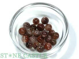 【丸ビーズ】レッドルチルクォーツ 8mm (23粒セット) No.03 (数量限定商品)【パワーストーン 天然石 アクセサリー 1連売り】