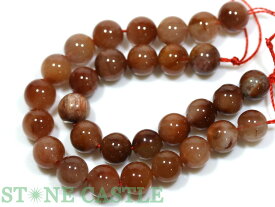 【丸ビーズ】レッドルチルクォーツ 8mm (30粒セット) No.05 (数量限定商品)【パワーストーン 天然石 アクセサリー 1連売り】