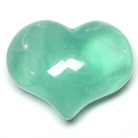 【置き石】カワイイぷっくりハート グリーンフローライト[1個売り] 【パワーストーン 天然石 アクセサリー】
