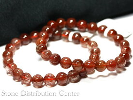 ☆高品質☆【ブレスレット】レッドルチルクォーツ (5A) (約8～8.5mm)※DM便・ネコポス不可※【パワーストーン 天然石 アクセサリー レディース メンズ】