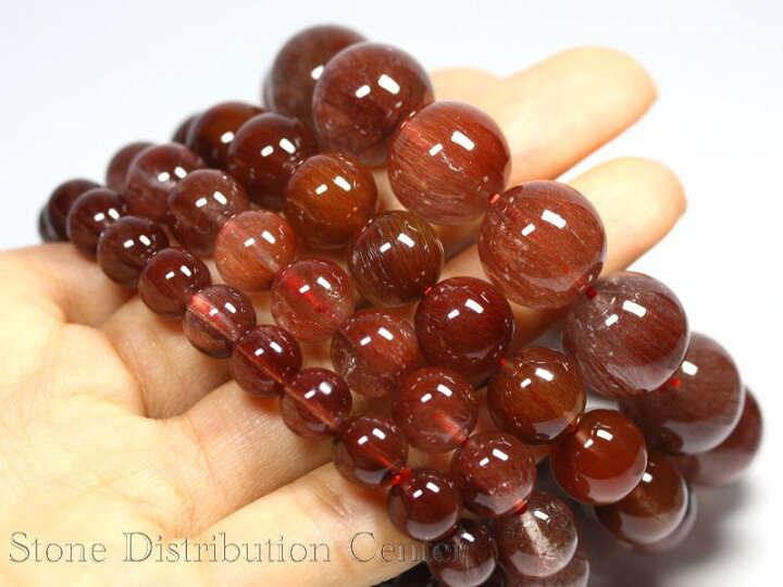 楽天市場】☆高品質☆【ブレスレット】レッドルチルクォーツ (5A) (約  