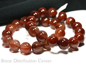 ☆高品質☆【ブレスレット】レッドルチルクォーツ (5A) (約14～14.5mm) (ケース付)※DM便・ネコポス不可※【パワーストーン 天然石 アクセサリー レディース メンズ】