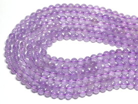 【丸ビーズ】ローズアメジスト (EX) 6mm (ブレスレット約1本分) 【パワーストーン 天然石 アクセサリー 半連売り】