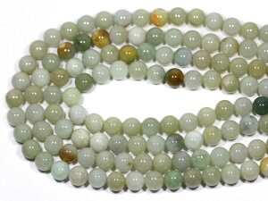 【丸ビーズ】本翡翠(マルチカラー) 10mm (ブレスレット約1本分) 【パワーストーン 天然石 アクセサリー 半連売り】