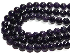 【丸ビーズ】アメジスト 12mm (ブレスレット約1本分) 【パワーストーン 天然石 アクセサリー 半連売り】