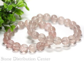 ☆高品質☆【ブレスレット】ストロベリークォーツ (ロシア産) (約11～11.5mm)※DM便・ネコポス不可※【パワーストーン 天然石 アクセサリー レディース メンズ】