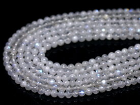 【丸ビーズ】ムーンストーン (3A) 6mm (ブレスレット約1本分) 【パワーストーン 天然石 アクセサリー 半連売り】