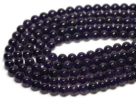 【丸ビーズ】アメジスト (2A) 8mm (ブレスレット約1本分) 【パワーストーン 天然石 アクセサリー 半連売り】