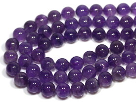 【丸ビーズ】ラベンダーアメジスト (2A) 14mm (ブレスレット約1本分) 【パワーストーン 天然石 アクセサリー 半連売り】