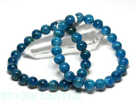 ☆高品質☆【ブレスレット】アパタイト (3A) (スカイブルー) (モザンビーク産) (約9～9.5mm) 【パワーストーン 天然石 アクセサリー レディース メンズ】